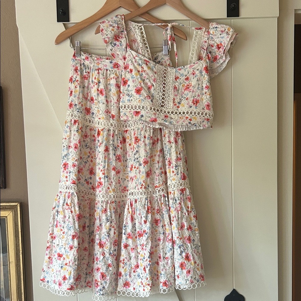 Altar'd State Floral Lace Two-Piece Set